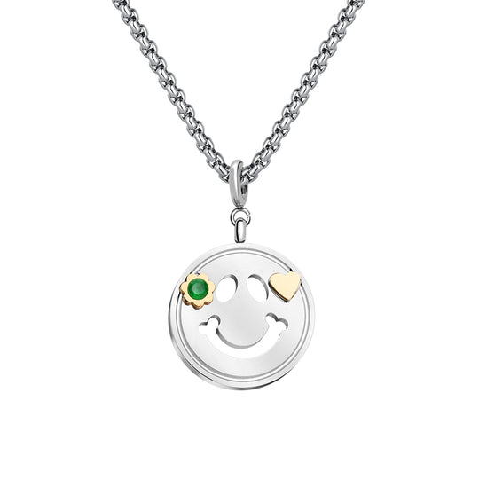 Emerald Smile Pendant Necklace