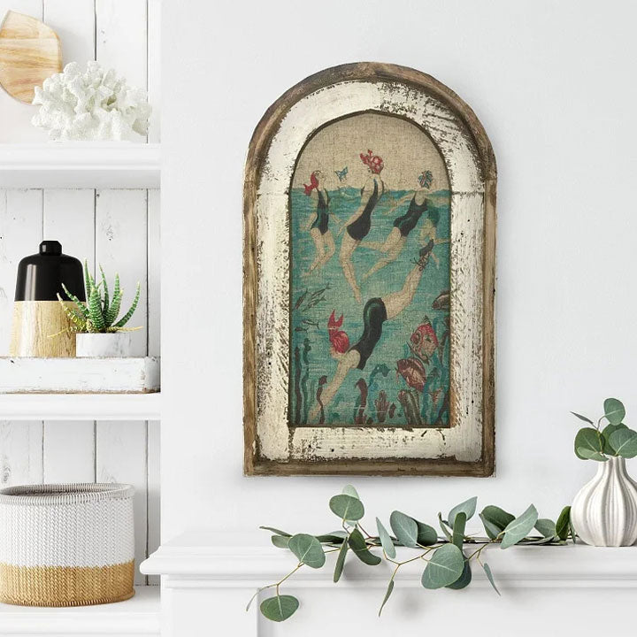 Bathroom Wall Art Decor-Swimming Girls