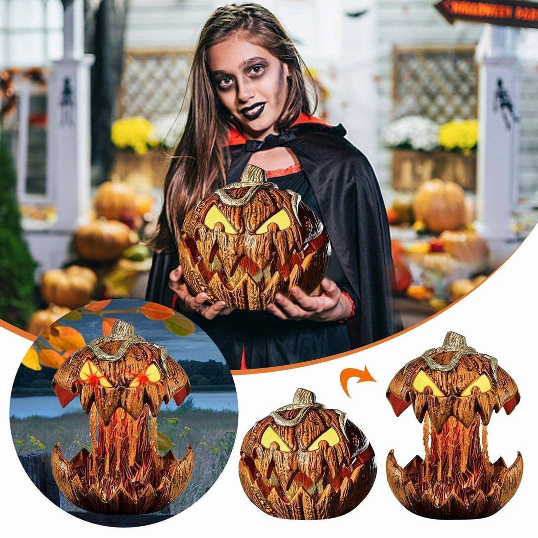 Animated Halloween Pumpkin Decoration with Screaming Light Effect