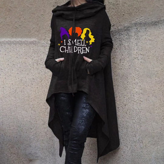 Halloween Printed Hoodie Lightweight Acetate Fabric for Cozy Fall Wear
