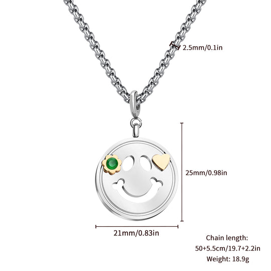 Emerald Smile Pendant Necklace
