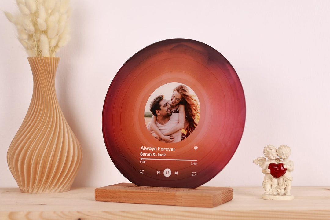 Personalized Record with Photo - Acrylic Song Plaque with NFC
