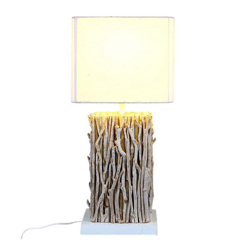 Handcrafted Wooden Floor Lamp