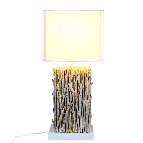 Handcrafted Wooden Floor Lamp