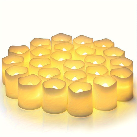 Flameless LED Jar Candles with Glitter Warm White Glow for Halloween Decor