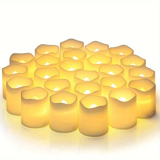 Flameless LED Jar Candles with Glitter Warm White Glow for Halloween Decor