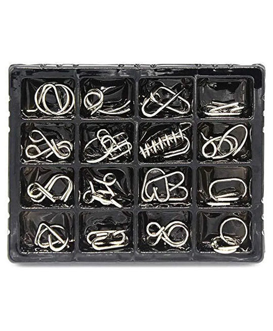 Brain Teaser  IQ Test Metal  Puzzle Toy ( 16 in 1)