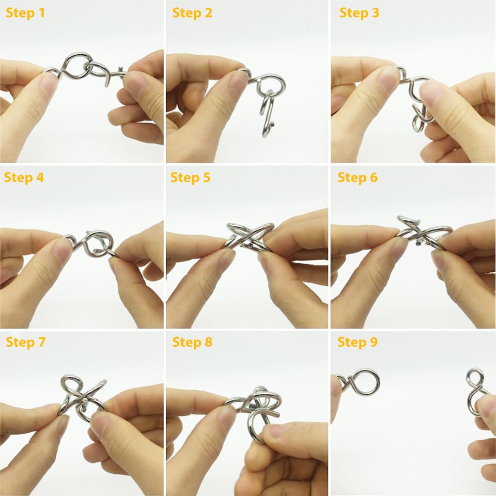 Brain Teaser  IQ Test Metal  Puzzle Toy ( 16 in 1)