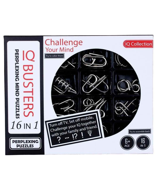 Brain Teaser  IQ Test Metal  Puzzle Toy ( 16 in 1)