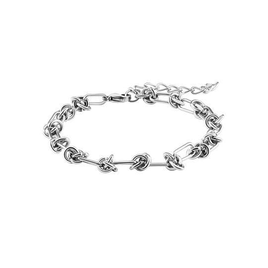 Twist Thorns Barbed Wire Knot Link Chain Bracelet