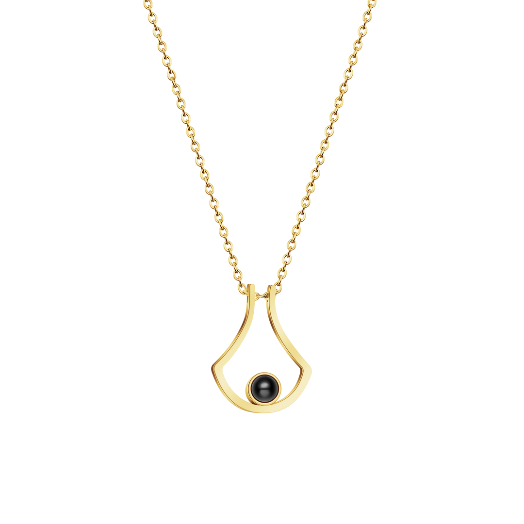 Fan-Shaped Style Projection Necklace