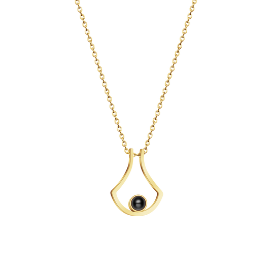 Fan-Shaped Style Projection Necklace