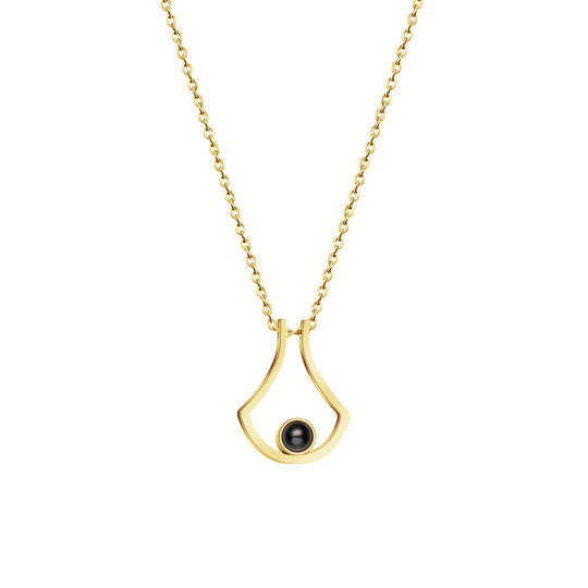 Fan-Shaped Style Projection Necklace