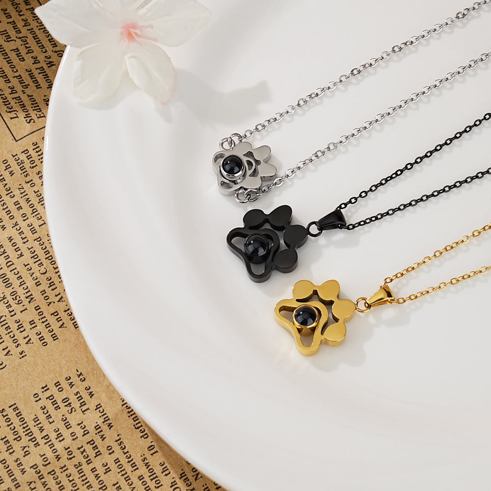 Cat Paw Projector Necklace and Bracelet Set