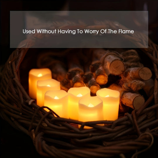 Flameless LED Jar Candles with Glitter Warm White Glow for Halloween Decor