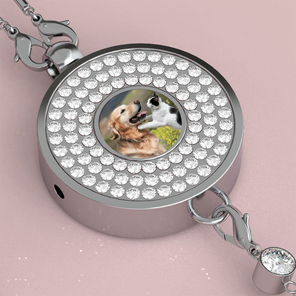 Personalized Car Perfume Photo Name Pendant