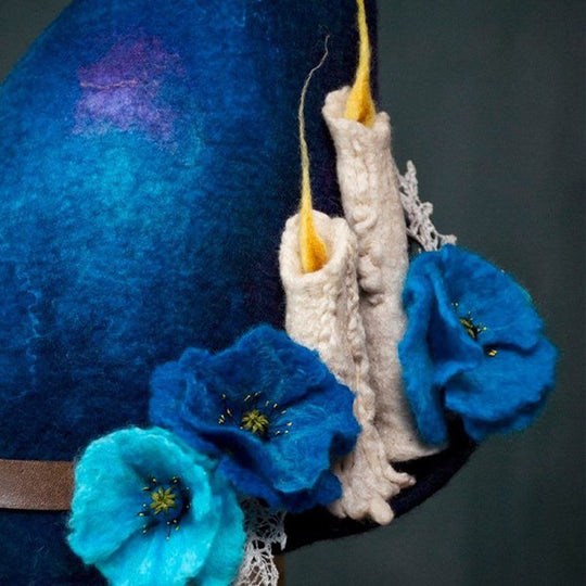 Handmade Felt Witch Hat for Halloween Party Comfort & Style