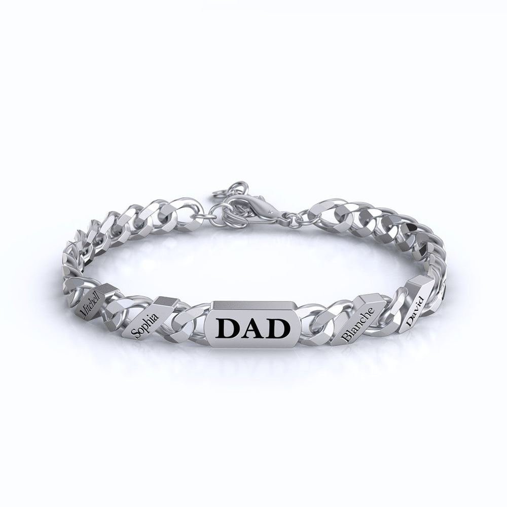 Christmas Gift Custom Cuba Chain Bracelet For Dad