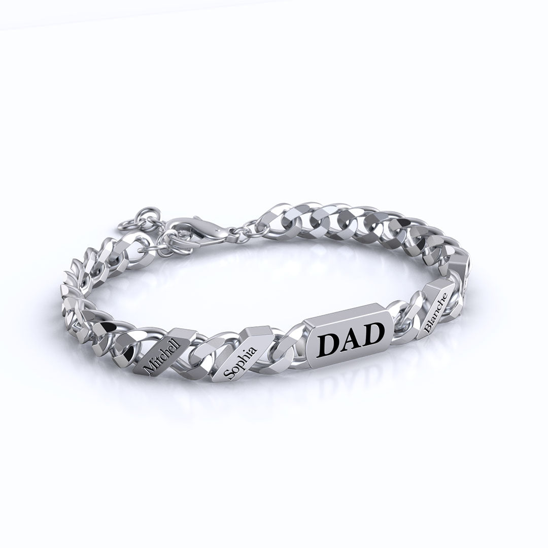 Christmas Gift Custom Cuba Chain Bracelet For Dad