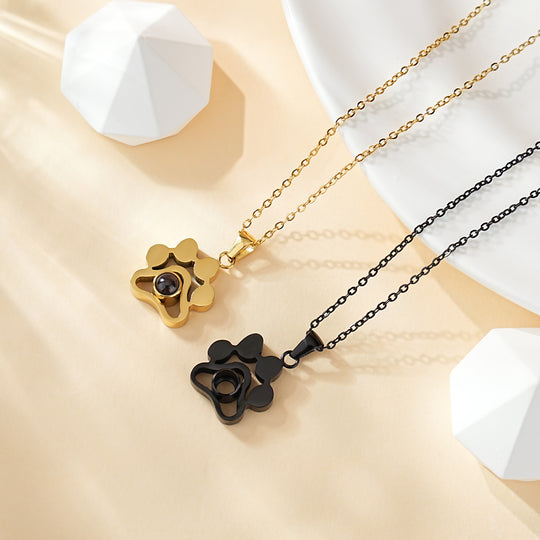 Cat Paw Projector Necklace and Bracelet Set