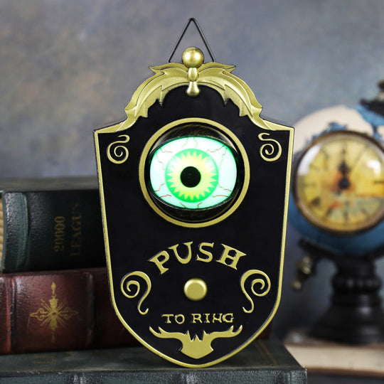 Halloween Animated Demon Doorbell with Glowing Eyes and Sound Effects