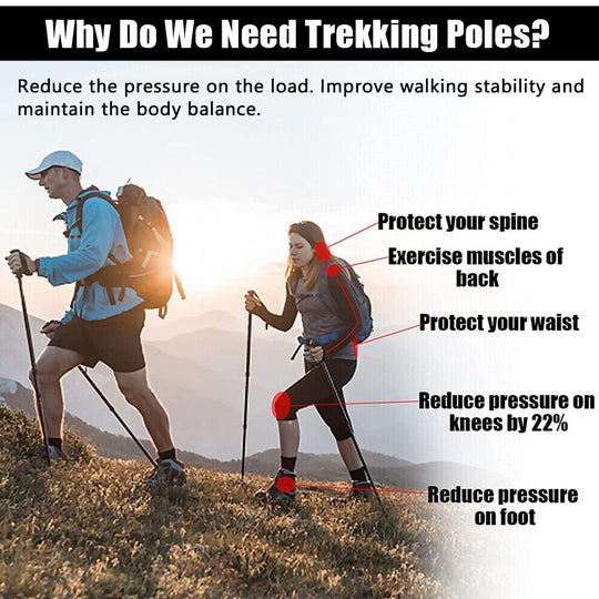 2X Trekking Poles Nordic Hiking Sticks