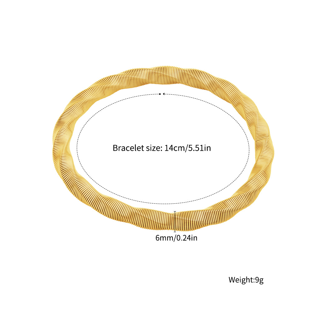 Twisted Gold-Tone Men's Bracelet