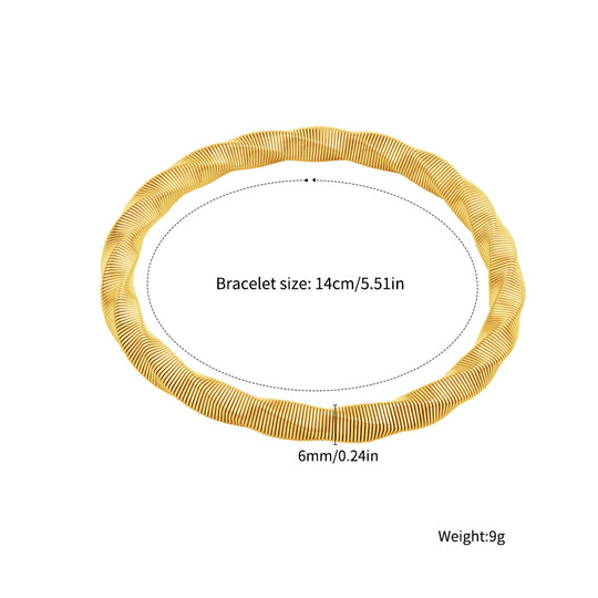 Twisted Gold-Tone Men's Bracelet