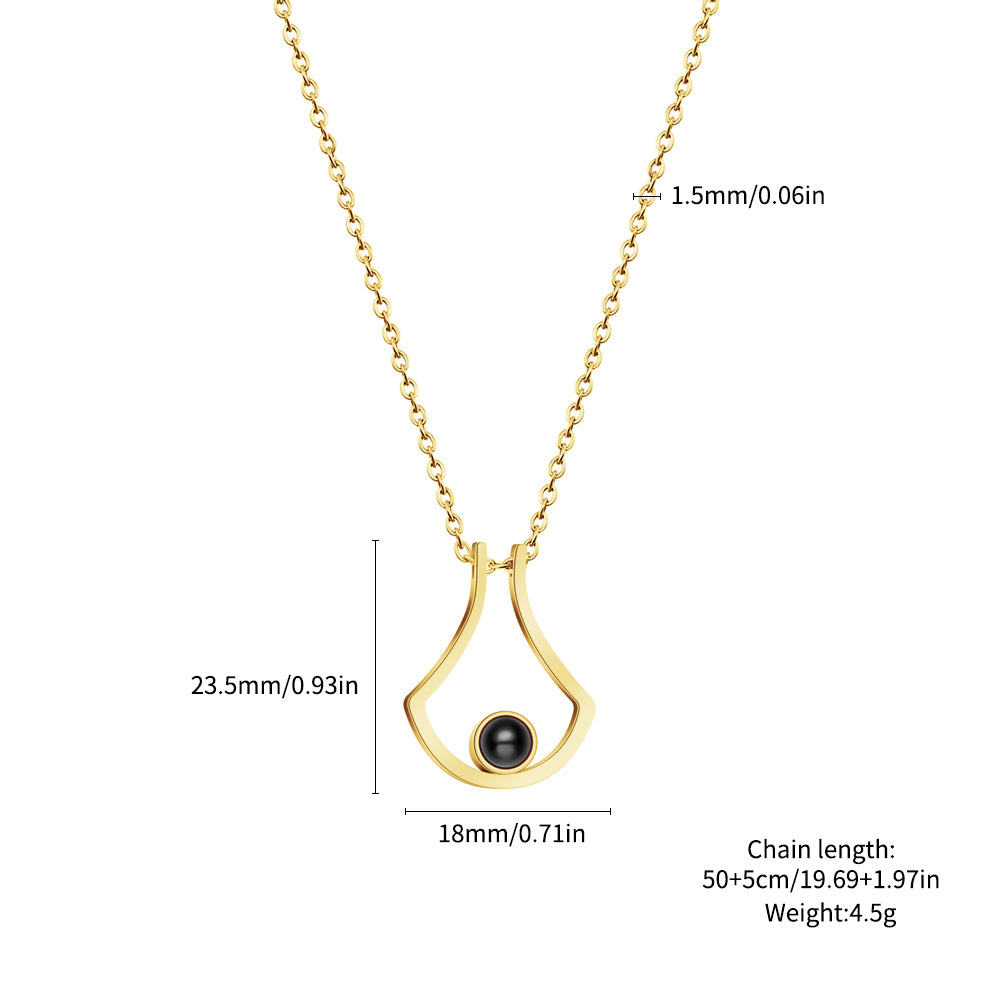 Fan-Shaped Style Projection Necklace