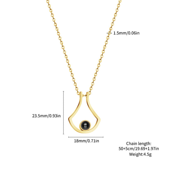 Fan-Shaped Style Projection Necklace