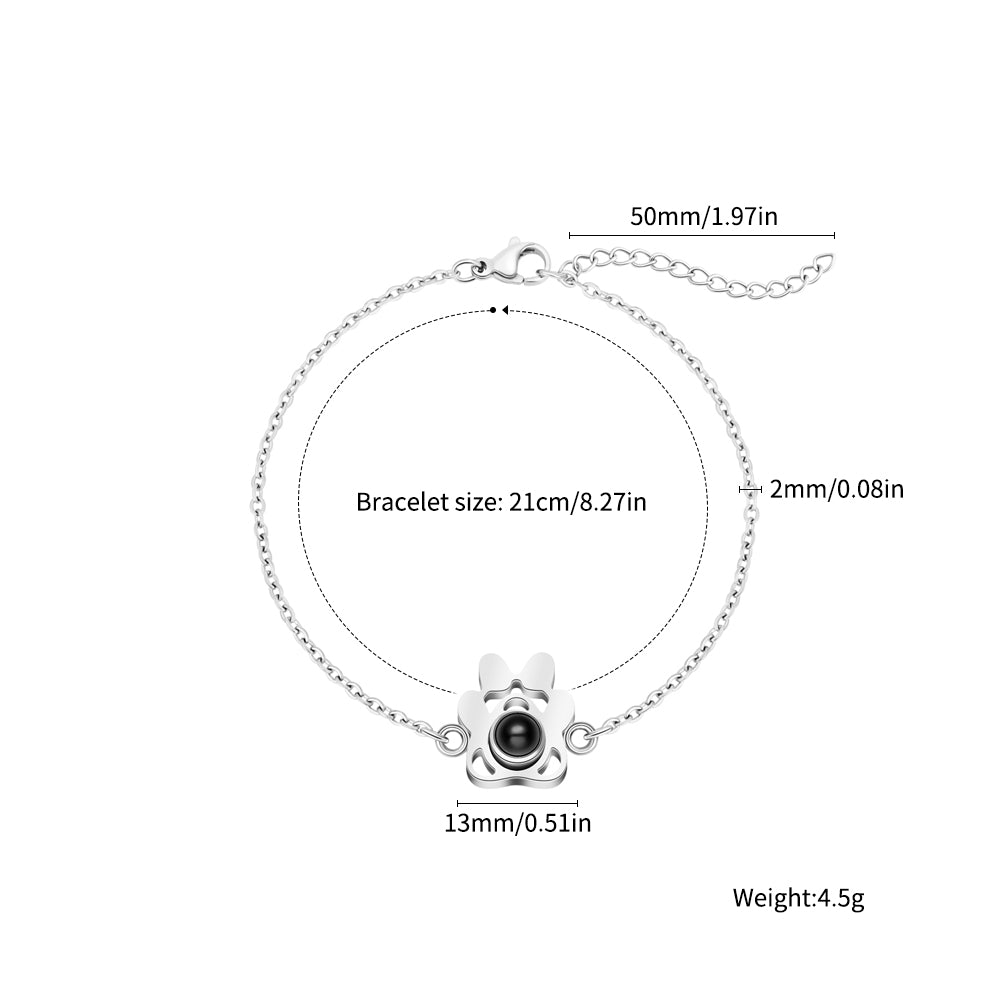 Cat Paw Projector Necklace and Bracelet Set