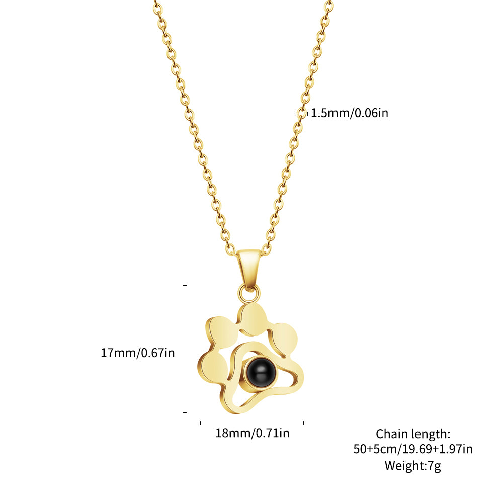 Cat Paw Projector Necklace and Bracelet Set