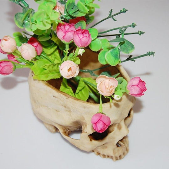 Halloween Skull-Shaped Candy Bowl Handcrafted for Spooky Treats