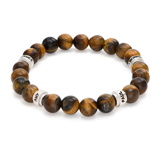 Christmas Gift Personalized Tiger Eye Bracelet for Men