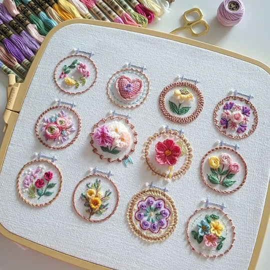 Small Flower Frame Embroidery Kit