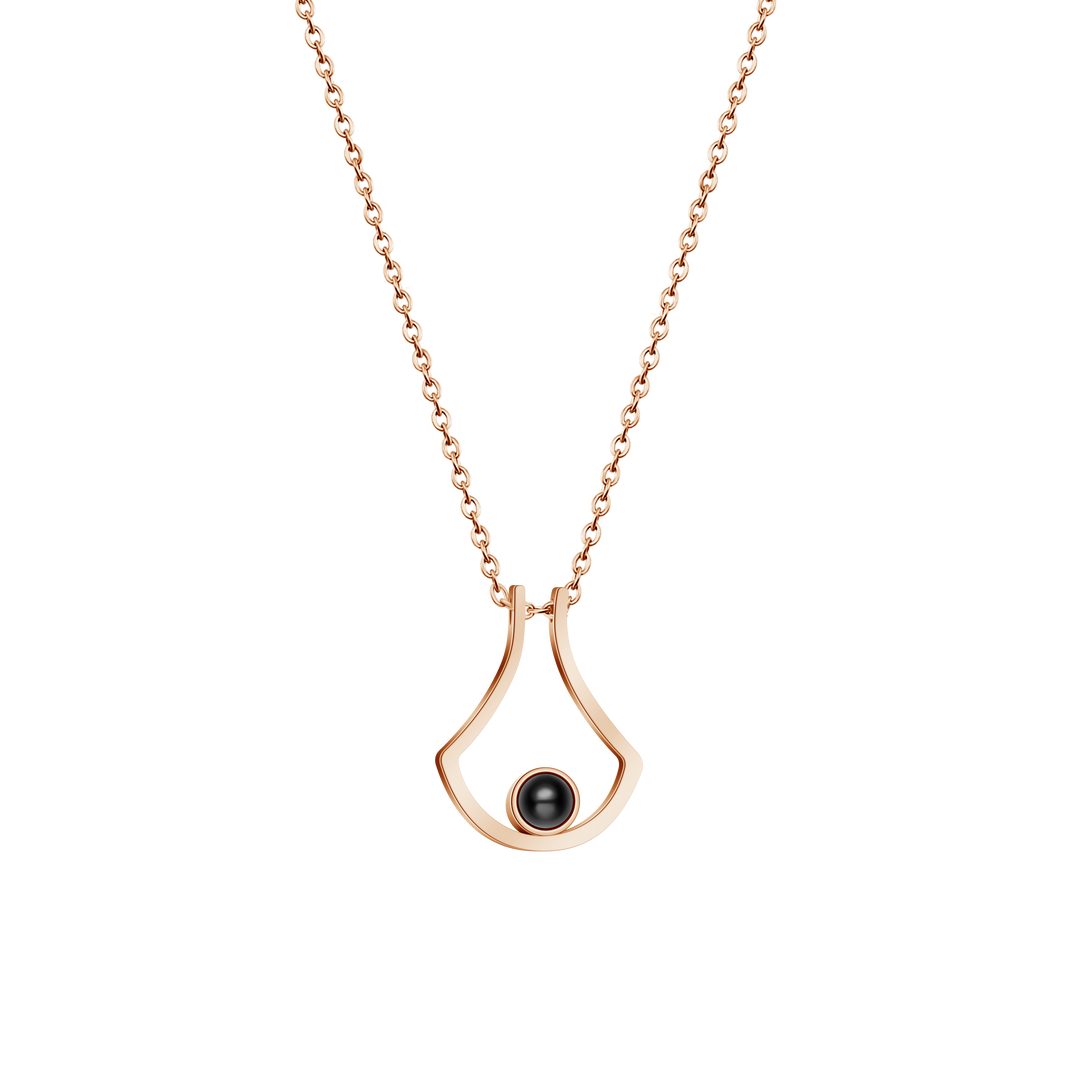 Fan-Shaped Style Projection Necklace