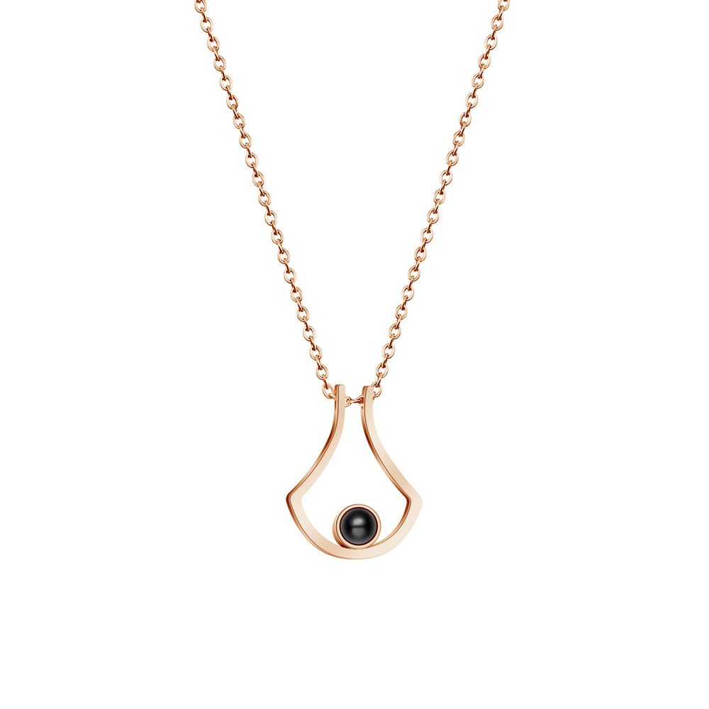 Fan-Shaped Style Projection Necklace