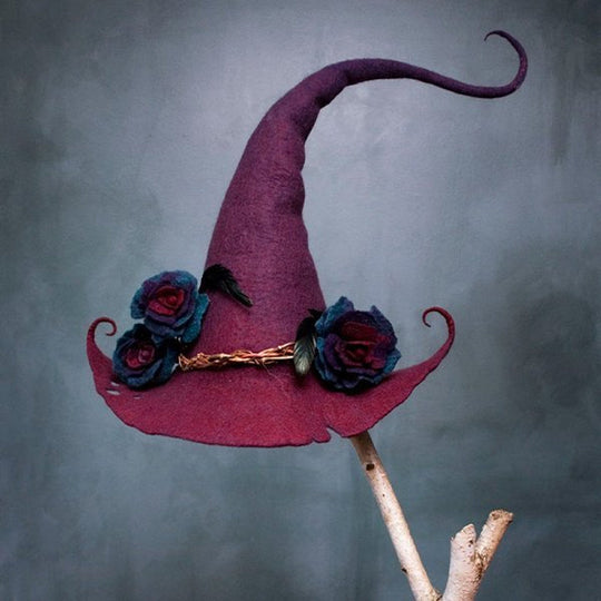 Handmade Felt Witch Hat for Halloween Party Comfort & Style