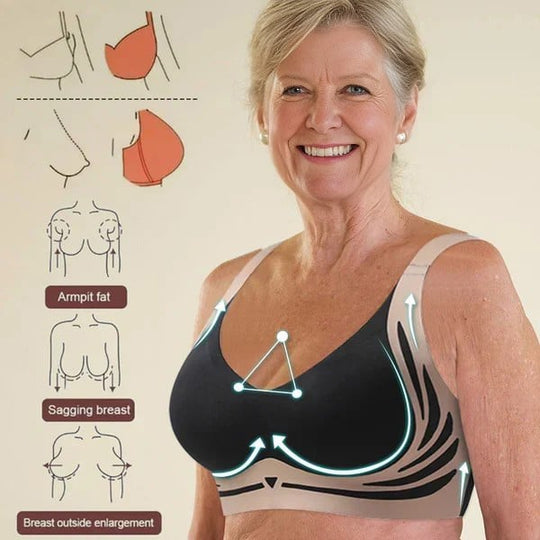 3 Packs Super Gather bra Wireless Push-up Bra No more sagging breasts