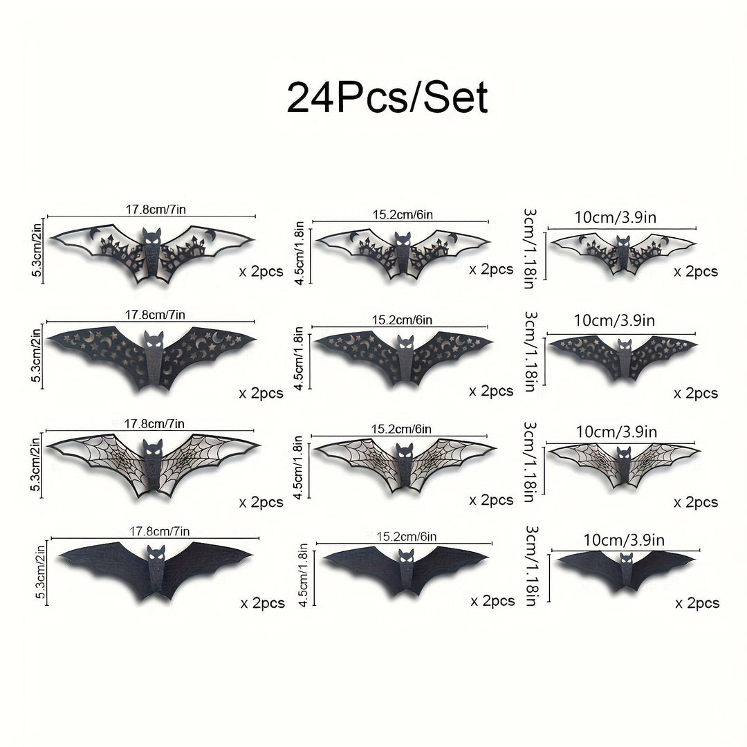 3D Halloween Paper Bat Decorations for Indoor Party Walls and Doorways