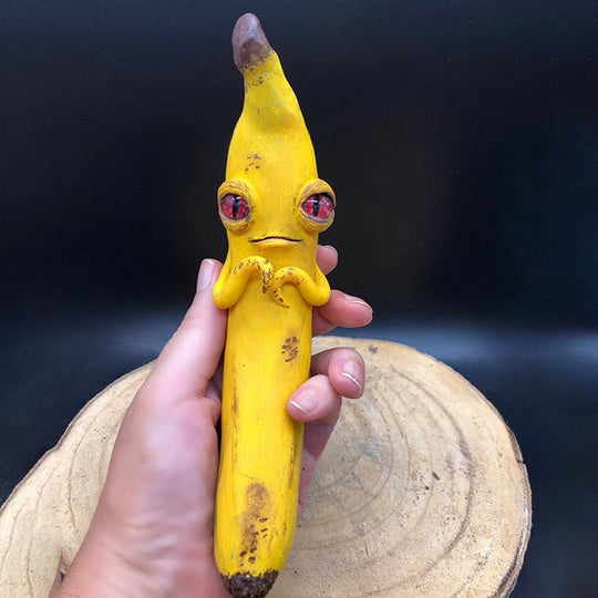 🍌 Halloween Funny Banana Resin Figurines with Googly Eyes