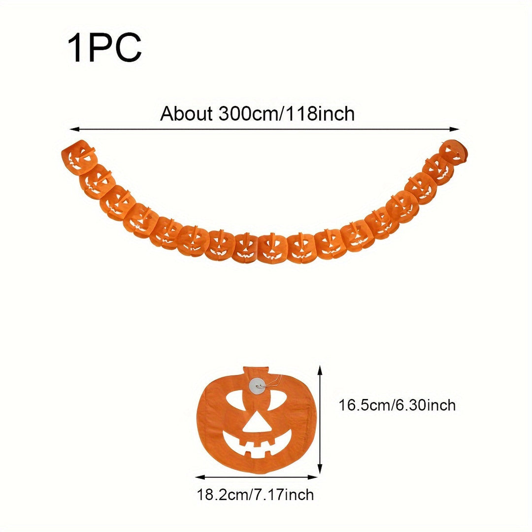3D Pumpkin Honeycomb Garland Halloween Decoration for Hallways