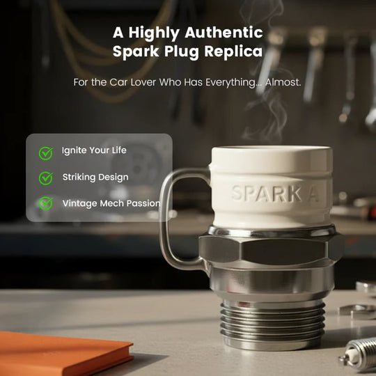 ☕Spark Plug Coffee Mug – Automotive-Themed Collectible Cup for Car Enthusiasts