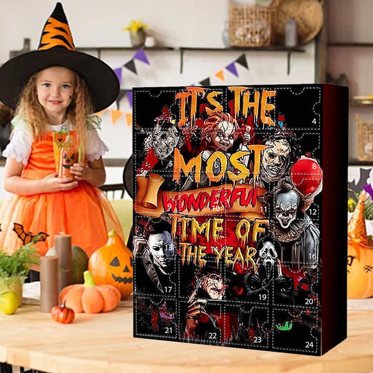 Halloween Horror Movie Advent Calendar with 24 Spooky Collectibles