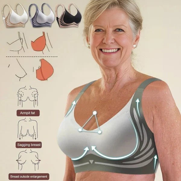 3 Packs Super Gather bra Wireless Push-up Bra No more sagging breasts