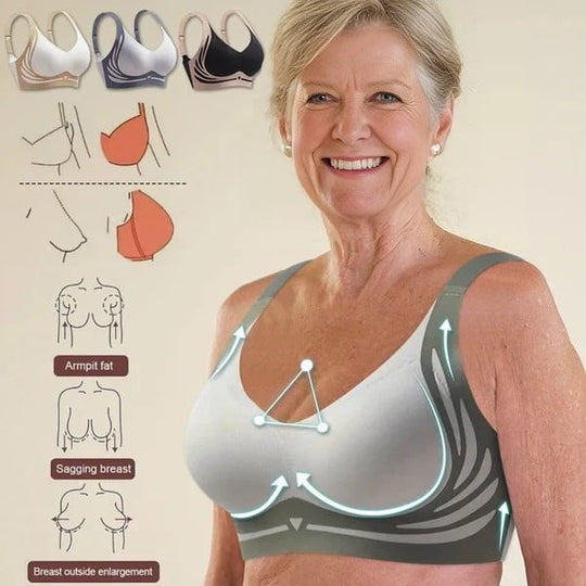 3 Packs Super Gather bra Wireless Push-up Bra No more sagging breasts