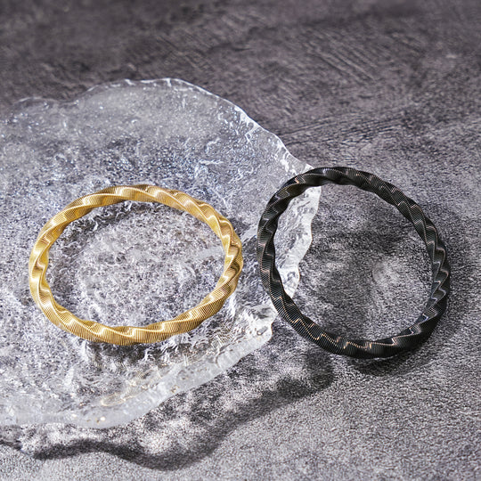 Twisted Gold-Tone Men's Bracelet