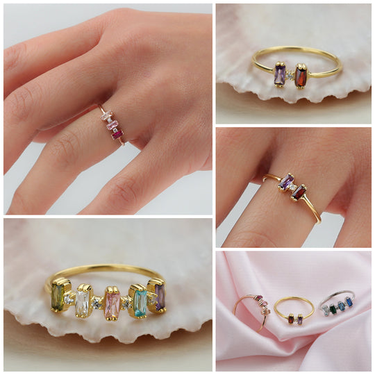 Custom Family Birthstones Ring