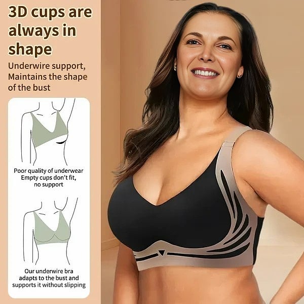 3 Packs Super Gather bra Wireless Push-up Bra No more sagging breasts