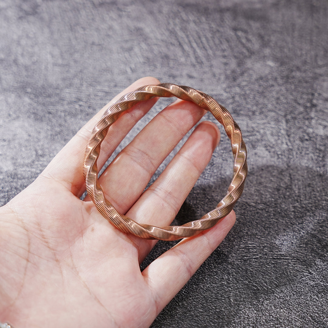Twisted Gold-Tone Men's Bracelet